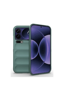 Xiaomi 17 Pro Max Kılıf Esnek Tpu Oyuklu Arka Yüzey Tasarımlı Zore Etnik Silikon Kapak Xiaomi 17 Pro Max Zore - Koyu Yeşil