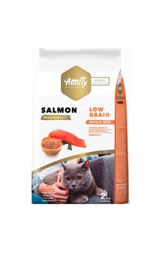 Amity Süper Premium Düşük Tahıllı Somonlu Kedi Maması 2 KG Amity Süper Premium Düşük Tahıllı Somonlu Kedi Maması 2 KG
