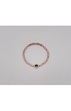 18k Rose Gold Oval Grassy Bileklik Gold 18k Rose Gold Oval Grassy Bileklik Gold