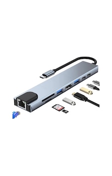Pro Uyumlu İle Uyumlu Type C To 4k Hdmı + Usb 3.0 + Sd/tf + Pd + Type-c Usb Type-c Hub Dönüştürücü 8 İn 1 Çoklayıcı - Ethernet - Çevirici Usb C Adaptör Leerfei 8 Port Pro Uyumlu İle Uyumlu Type C To 4k Hdmı + Usb 3.0 + Sd/tf + Pd + Type-c Usb Type-c Hub Dönüştürücü 8 İn 1 Çoklayıcı - Ethernet - Çevirici Usb C Adaptör Leerfei 8 Port