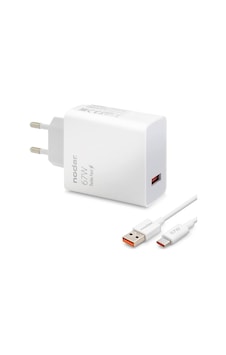 Type-c Hızlı Şarj Seti 67w Usb Adaptörlü 95 Cm Pvc Kablolu Beyaz Nd1008 Evimdeyokyok Type-c Hızlı Şarj Seti 67w Usb Adaptörlü 95 Cm Pvc Kablolu Beyaz Nd1008 Evimdeyokyok