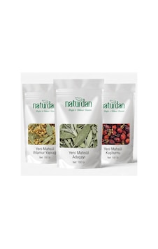 Saf 1.kalite Yeni Mahsül Ihlamur Yaprağı - Adaçayı - Kuşburnu 3x 100 Gr Set