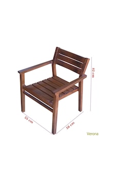 Motoryagmarket Verona Ahşap Bahçe, Balkon Sandalye Koltuk -Iç Içe Geçmeli Ceviz Motoryagmarket Verona Ahşap Bahçe, Balkon Sandalye Koltuk -Iç Içe Geçmeli Ceviz