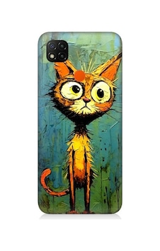 Xiaomi Redmi 9c Uyumlu Meraklı Şapşik Kedi Desenli Silikon Kılıf Xiaomi Redmi 9c Uyumlu Meraklı Şapşik Kedi Desenli Silikon Kılıf