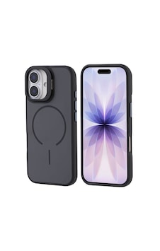 Apple Uyumlu iPhone 17 Kılıf M-safe Şarj Özellikli Kamera Standlı Zore Notron Kapak Siyah Apple Uyumlu iPhone 17 Kılıf M-safe Şarj Özellikli Kamera Standlı Zore Notron Kapak Siyah