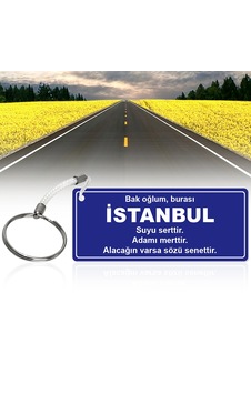 Kişiye Özel Yol Tabela Anahtarlık (istanbul)