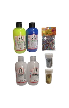 Slime Slaym Yapma Seti 250Ml 4 Adet + Toz Sim 2 Adet + Köpük N11.158 Slime Slaym Yapma Seti 250Ml 4 Adet + Toz Sim 2 Adet + Köpük N11.158
