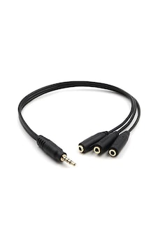 Kulaklık Çoklayıcı 3.5 Mm Erkek X 1/3 Stereo Dişi X 3 - 30 Cm Y Kablo Kulaklık Çoklayıcı 3.5 Mm Erkek X 1/3 Stereo Dişi X 3 - 30 Cm Y Kablo