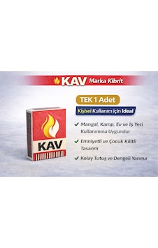Kav Marka Kibrit Emniyetli Çocuk Kilitli 1 Adet Siyah Kav Marka Kibrit Emniyetli Çocuk Kilitli 1 Adet Siyah