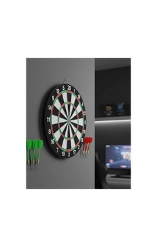 Kaliteli Ahşap Dart Tahtası 12 İnç 4 Dart Ok Seti Sarı Kaliteli Ahşap Dart Tahtası 12 İnç 4 Dart Ok Seti Sarı