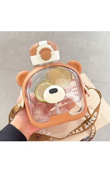 Miniğimin Cicileri 1lt Bear Oyuncaklı Matara Unisex - Kahverengi