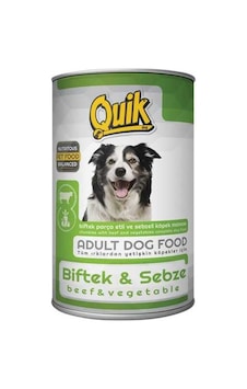 Quik Parça Biftek Etli ve Sebzeli Konserve Yetişkin Köpek Maması 415 G Quik Parça Biftek Etli ve Sebzeli Konserve Yetişkin Köpek Maması 415 G