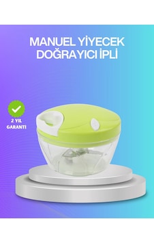 İpli Manuel Doğrayıcı Paslanmaz Çelik Bıçaklı Çok Renkli