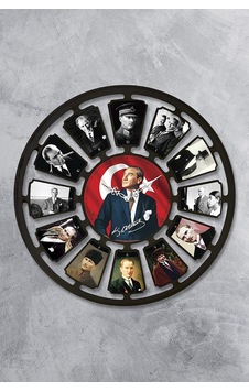 Atatürk Duvar Saati Akar Saniye Sessiz Mekanizma 36 Cm Çok Renkli Atatürk Duvar Saati Akar Saniye Sessiz Mekanizma 36 Cm Çok Renkli