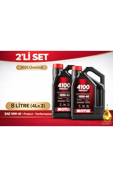 Motul 4100 Protect 10W-40 Motor Yağı 4L X 2 8 Litre Motul 4100 Protect 10W-40 Motor Yağı 4L X 2 8 Litre