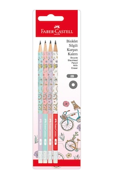 Faber Castell Bls Bisiklet Kurşun Kalem Silgili 4'lü Faber Castell Bls Bisiklet Kurşun Kalem Silgili 4'lü