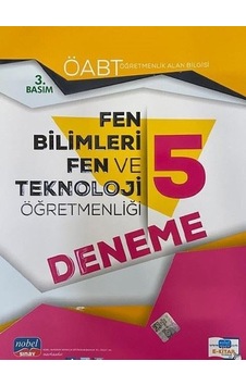 2021 ÖABT Fen Bilimleri Fen ve Teknoloji Öğretmenliği 5 Deneme- Nobel Sınav 2021 ÖABT Fen Bilimleri Fen ve Teknoloji Öğretmenliği 5 Deneme- Nobel Sınav