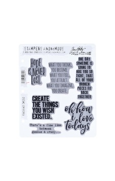 Stampers Anonim Cms252 Ponderings Tim Holtz Yapışkanlı Mühür, 17,8 X 21,6 Cm, Şeffaf Diğer