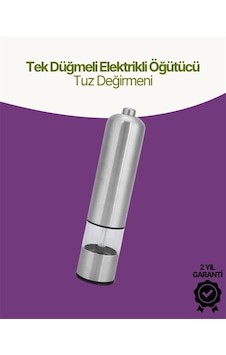 Elektrikli Baharat Öğütücü Pilli Paslanmaz Çelik Otomatik Tuz Karabiber Değirmeni 1 Bilgisayar Elektrikli Baharat Öğütücü Pilli Paslanmaz Çelik Otomatik Tuz Karabiber Değirmeni 1 Bilgisayar