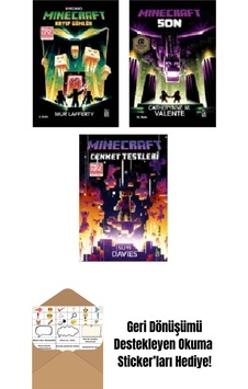 Minecraft Kayıp Günlük + Son + Cennet Testleri 3 Kitap Set + Okuma Sticker'ları Minecraft Kayıp Günlük + Son + Cennet Testleri 3 Kitap Set + Okuma Sticker'ları