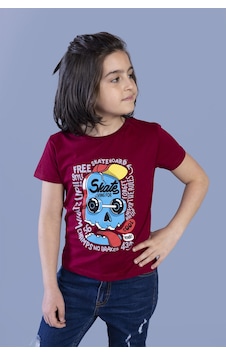 Toontoy Kids Toontoy Erkek Çocuk Baskılı Bisiklet Yaka Kısa Kollu Tişört Bordo Toontoy Kids Toontoy Erkek Çocuk Baskılı Bisiklet Yaka Kısa Kollu Tişört Bordo