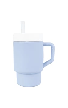 Pandish Mugley Tek Kulplu Kapaklı Pipetli Silikon Alıştırma Bardağı - Mavi Pandish Mugley Tek Kulplu Kapaklı Pipetli Silikon Alıştırma Bardağı - Mavi