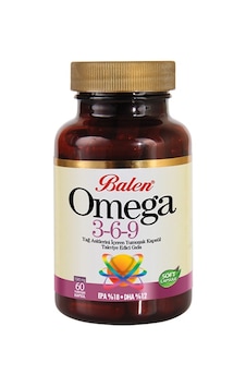 Balen Omega 3-6-9 Yağ Asitlerini İçeren Yumuşak Kapsül Balen Omega 3-6-9 Yağ Asitlerini İçeren Yumuşak Kapsül