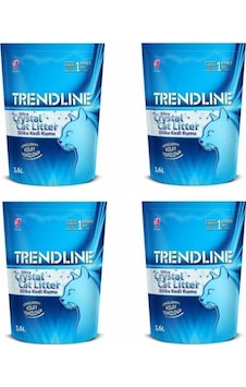Trendline Silika Tozsuz Kristal Kedi Kumu 3,6 Lt X 4 Paket Trendline Silika Tozsuz Kristal Kedi Kumu 3,6 Lt X 4 Paket