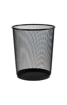 Siyah Metal Delikli Çöp Kovası 11 Litre Çok Renkli