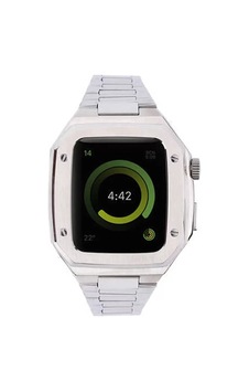 Newface Apple Watch 45mm Metal Petek Kasalı Kordon - Gümüş Newface Apple Watch 45mm Metal Petek Kasalı Kordon - Gümüş