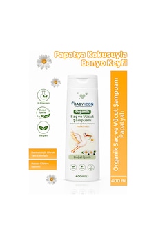 Baby İcon Doğal Vegan Papatyalı Saç Ve Vücut Şampuanı 400 Ml Baby İcon Doğal Vegan Papatyalı Saç Ve Vücut Şampuanı 400 Ml
