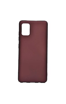 Samsung Galaxy A51 Kılıf Zore Premier Silikon Kapak - Mürdüm Mürdüm Mor