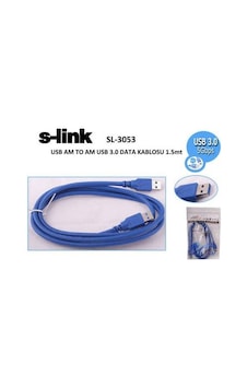 S-lınk Sl-3053 Am To Am Usb 3.0 1.5 Metre Data Kablosu Çok Renkli S-lınk Sl-3053 Am To Am Usb 3.0 1.5 Metre Data Kablosu Çok Renkli