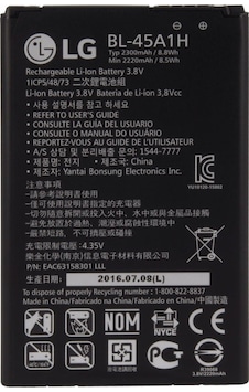LG Uyumlu K10 K430 Bl-45A1H Batarya Pil 2300 Mah LG Uyumlu K10 K430 Bl-45A1H Batarya Pil 2300 Mah