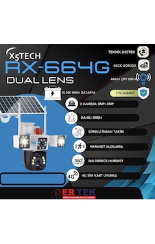 X5-tech Rx-664g Speed Dome Kamera Solar 4g 2 3mp Beyaz