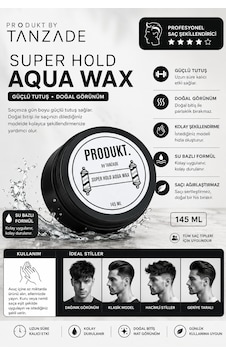 Produkt By Tanzade Profesyonel Aqua Wax 145 Ml Güçlü Tutuş & Doğal Görünüm Produkt By Tanzade Profesyonel Aqua Wax 145 Ml Güçlü Tutuş & Doğal Görünüm