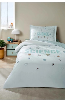 Science Tek Kişilik Çarşafı Lastikli Nevresim Takımı Mint Science Tek Kişilik Çarşafı Lastikli Nevresim Takımı Mint
