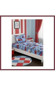 Storeşahin Lastikli Çarşaf Ve 1 Yastık Kılıfı - Arabalı Model - Tek Kişilik Shn0720 Çok Renkli