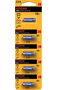 Kodak Max 23A 12V Kartela Super Alkalin Pil 5'li