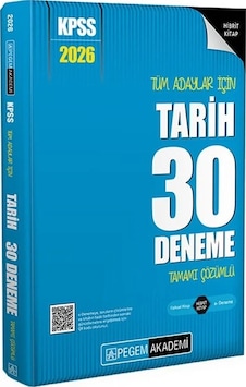 2026 Kpss Tarih 30 Deneme Çözümlü Pegem Akademi Yayınları 2026 Kpss Tarih 30 Deneme Çözümlü Pegem Akademi Yayınları