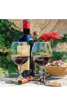 Şarap Keyfi Sayılarla Boyama Seti - Çerçeveli, 40x50cm Şarap Keyfi Sayılarla Boyama Seti - Çerçeveli, 40x50cm