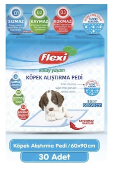 Flexi Köpek Alıştırma Çiş Pedi Kaydırmaz Bantlı 30 Adet 60 x 90 CM Flexi Köpek Alıştırma Çiş Pedi Kaydırmaz Bantlı 30 Adet 60 x 90 CM