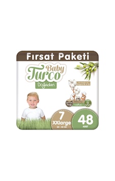 Baby Turco Doğadan Bebek Bezi 7 Numara XXlarge Fırsat Paketi 48 Adet Baby Turco Doğadan Bebek Bezi 7 Numara XXlarge Fırsat Paketi 48 Adet