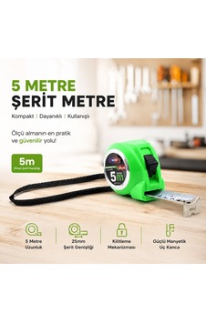 Solid Measurıng Tape Lux Şerit Metre 5mtx25mm Diğer