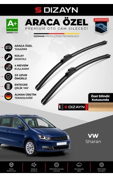 S-dizayn Volkswagen Sharan Ön Cam Silecek Seti 2010-2022 Premium Araca Özel 70-40 Cm A+ Kalite