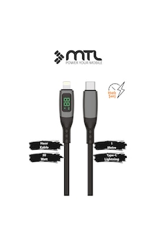 30w Pd Watt Göstergeli Type-c To Lightning Hasır Şarj Ve Data Aktarım Kablosu 1 Metre Mt2216 30w Pd Watt Göstergeli Type-c To Lightning Hasır Şarj Ve Data Aktarım Kablosu 1 Metre Mt2216
