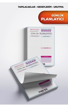 Günlük Planlayıcı Yapılacaklar, Hedeflerim, Unutma, Notlar 1 Adet Fiyatıdır Renkli Günlük Planlayıcı Yapılacaklar, Hedeflerim, Unutma, Notlar 1 Adet Fiyatıdır Renkli