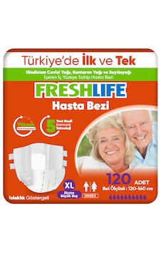 Freshlife Belbantlı Ekstra Büyük Boy XL 30'lu 4 Adet Hasta Bezi Freshlife Belbantlı Ekstra Büyük Boy XL 30'lu 4 Adet Hasta Bezi