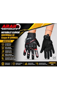 Arar Motosiklet Eldiveni Sertifikalı Ce Casque M Kırmızı -arr3279 Arar Motosiklet Eldiveni Sertifikalı Ce Casque M Kırmızı -arr3279