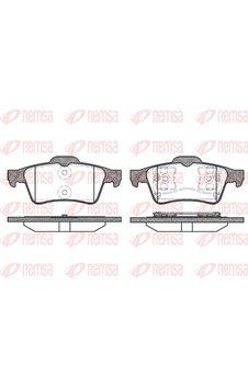 OPEL VECTRA-C 2.0 MAZDA 1.6 CONNECT 1.8 ARKA BALATA REMSA 0842-00 OPEL VECTRA-C 2.0 MAZDA 1.6 CONNECT 1.8 ARKA BALATA REMSA 0842-00